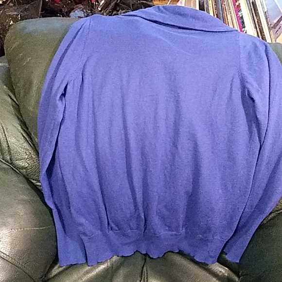 Chico's Royal Blue Cowlnecked Sweater - Picture 2 of 8